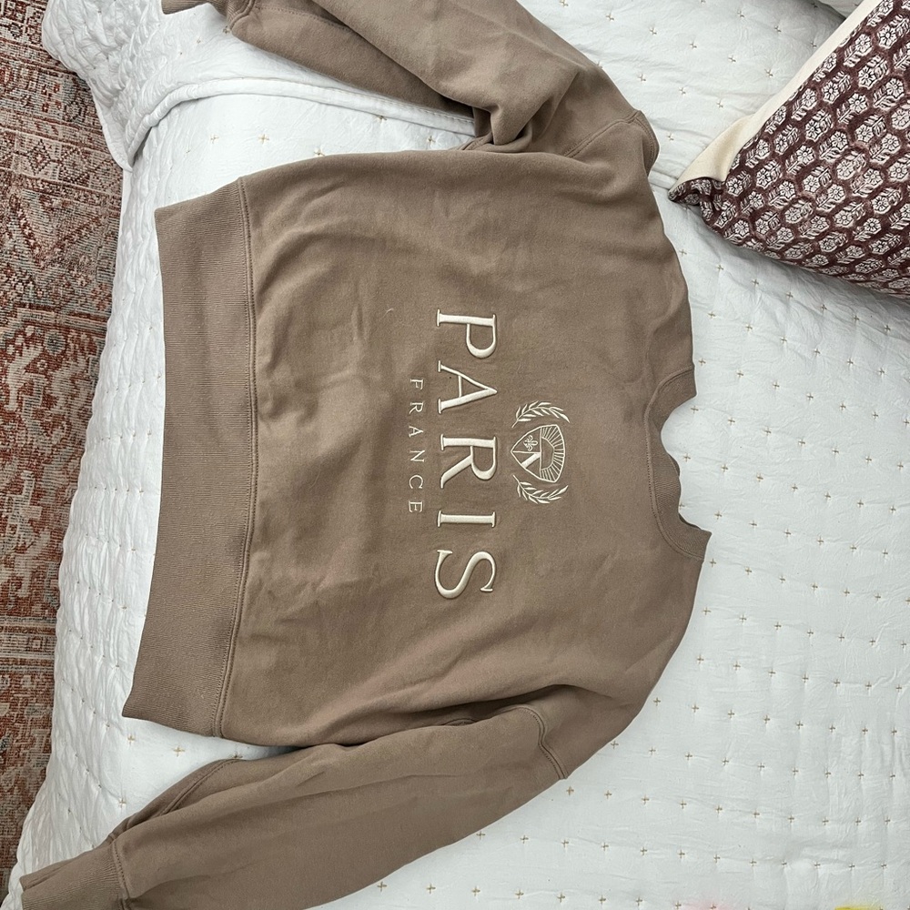 Abercrombie & Fitch Cozy Crewneck Sweatshirt - Taupe